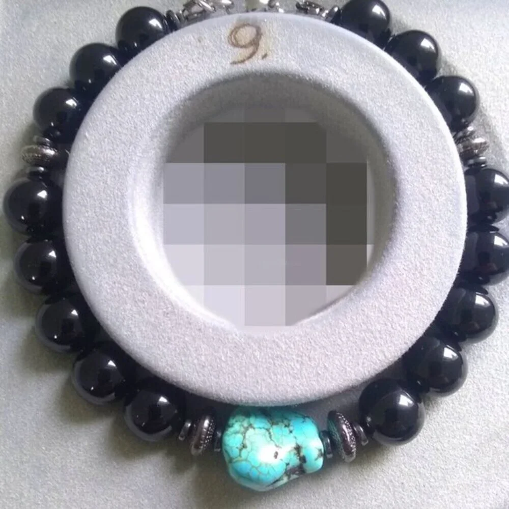 Big Man's Black Jasper + Magnesite Bracelet - Grounding Balance Stability